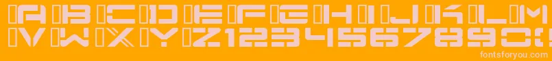 Nuscmu Font – Pink Fonts on Orange Background