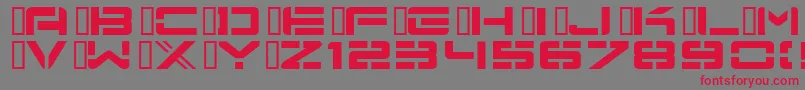 Nuscmu Font – Red Fonts on Gray Background