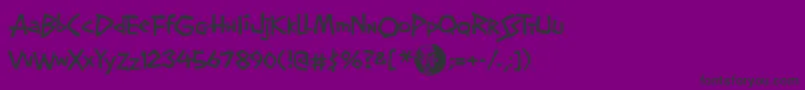 Screwbal Font – Black Fonts on Purple Background