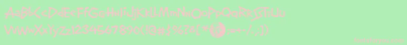 Screwbal Font – Pink Fonts on Green Background