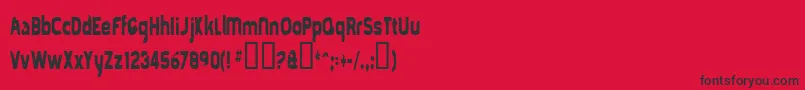 Mold Font – Black Fonts on Red Background