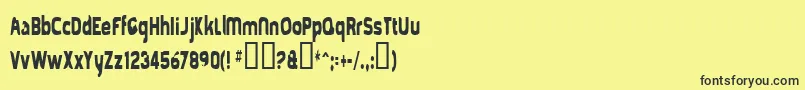Mold Font – Black Fonts on Yellow Background