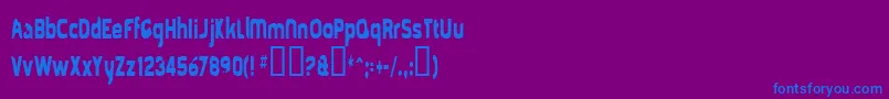 フォントMold – 紫色の背景に青い文字