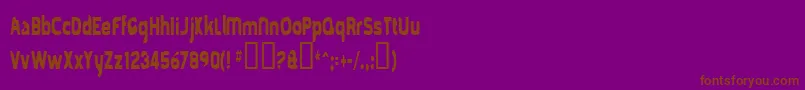 Mold-fontti – ruskeat fontit violetilla taustalla