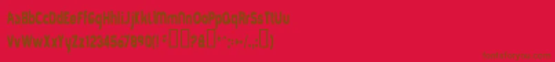 Czcionka Mold – brązowe czcionki na czerwonym tle