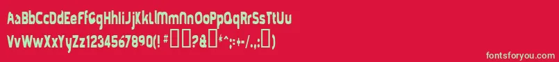 Mold Font – Green Fonts on Red Background