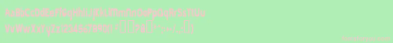 フォントMold – 緑の背景にピンクのフォント