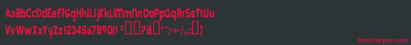 Mold Font – Red Fonts on Black Background