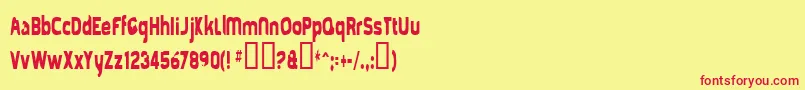 Mold Font – Red Fonts on Yellow Background