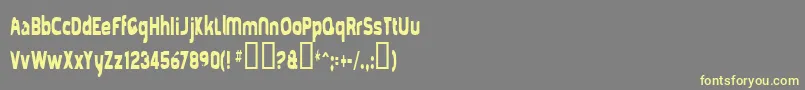 Mold Font – Yellow Fonts on Gray Background