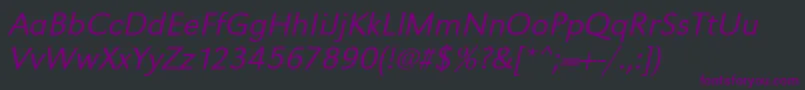 UrwgrotesktligwidOblique Font – Purple Fonts on Black Background