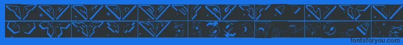 Spaceattacktwo Font – Black Fonts on Blue Background