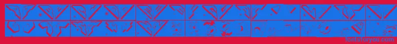Spaceattacktwo Font – Blue Fonts on Red Background