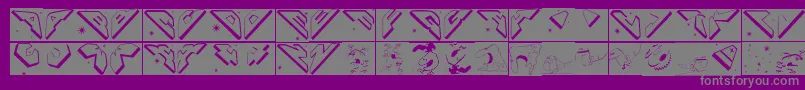 fuente Spaceattacktwo – Fuentes Grises Sobre Fondo Morado