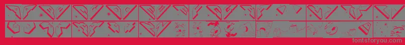 Spaceattacktwo Font – Gray Fonts on Red Background