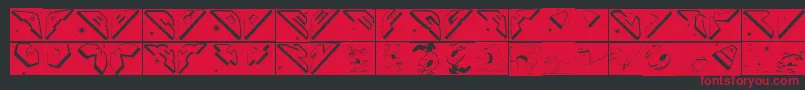 Шрифт Spaceattacktwo – красные шрифты на чёрном фоне