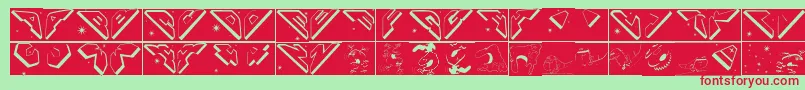 Spaceattacktwo Font – Red Fonts on Green Background
