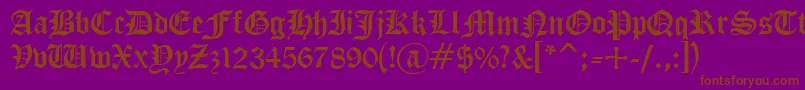 Cyrillicgoth ffy Font – Brown Fonts on Purple Background