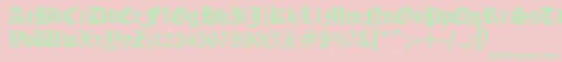 Cyrillicgoth ffy Font – Green Fonts on Pink Background