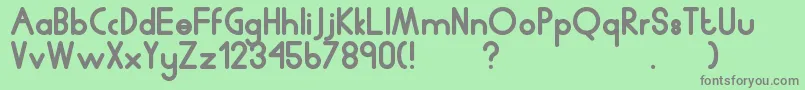 Humanp.JChubby Font – Gray Fonts on Green Background