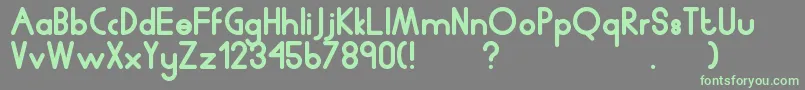 Humanp.JChubby Font – Green Fonts on Gray Background