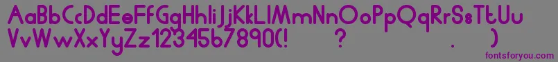 Humanp.JChubby Font – Purple Fonts on Gray Background