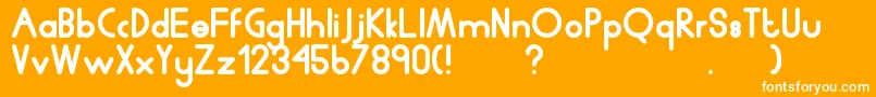 Humanp.JChubby Font – White Fonts on Orange Background