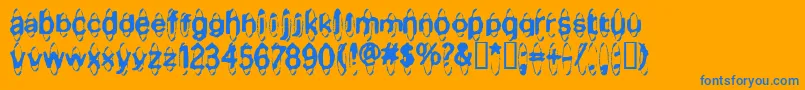 MischstabApfelsaft Font – Blue Fonts on Orange Background