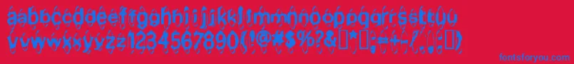 MischstabApfelsaft Font – Blue Fonts on Red Background