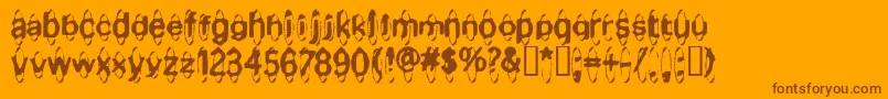 MischstabApfelsaft Font – Brown Fonts on Orange Background