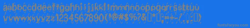 MischstabApfelsaft Font – Gray Fonts on Blue Background