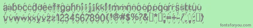 MischstabApfelsaft Font – Gray Fonts on Green Background