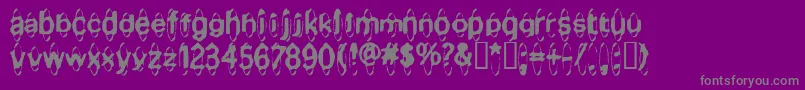 MischstabApfelsaft-Schriftart – Graue Schriften auf violettem Hintergrund