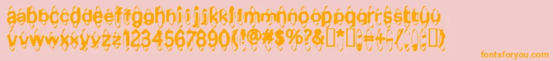 MischstabApfelsaft Font – Orange Fonts on Pink Background