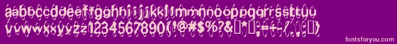 MischstabApfelsaft Font – Pink Fonts on Purple Background