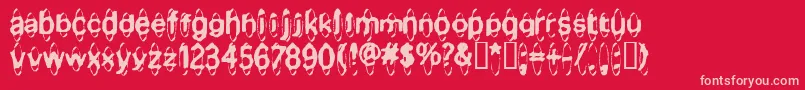 MischstabApfelsaft Font – Pink Fonts on Red Background