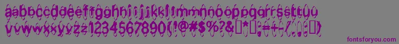 MischstabApfelsaft Font – Purple Fonts on Gray Background
