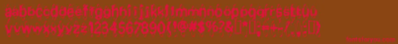MischstabApfelsaft Font – Red Fonts on Brown Background