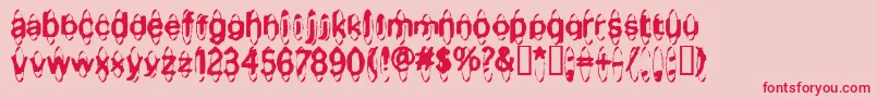 MischstabApfelsaft Font – Red Fonts on Pink Background
