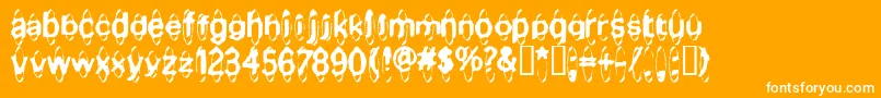 MischstabApfelsaft Font – White Fonts on Orange Background