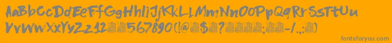 DkFlagellumDei Font – Gray Fonts on Orange Background