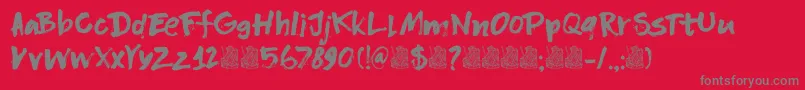 DkFlagellumDei Font – Gray Fonts on Red Background