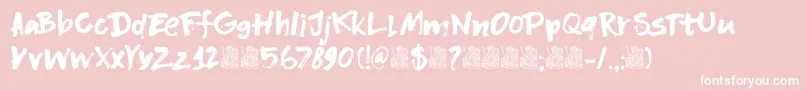 DkFlagellumDei Font – White Fonts on Pink Background