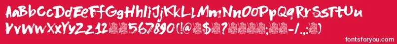 DkFlagellumDei Font – White Fonts on Red Background