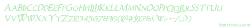 Woodgodrotal Font – Green Fonts on White Background