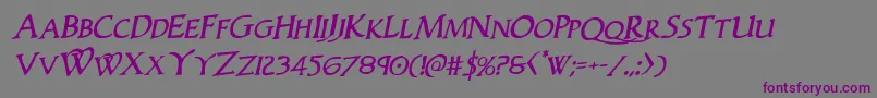 Woodgodrotal Font – Purple Fonts on Gray Background