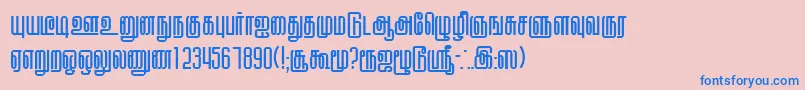 KallarPlain Font – Blue Fonts on Pink Background