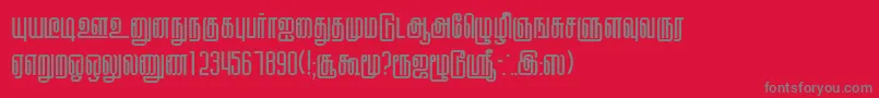 フォントKallarPlain – 赤い背景に灰色の文字