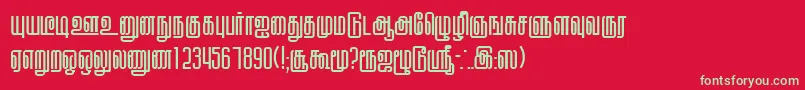 KallarPlain Font – Green Fonts on Red Background