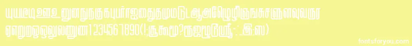 KallarPlain Font – White Fonts on Yellow Background